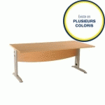 BUREAU OPÉRATIONNEL DROIT TRIADE PIEDS MÉTAL 120 CM (COLORIS AU CHOIX)