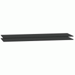 JEU DE 2 TABLETTES NOIRES POUR ARMOIRES MÉTALLIQUES À PORTES COULISSANTES GRAND VOLUME-JUMBO L 180 X H 200 X P 60 CM