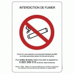 PANNEAUX INTERDICTION DE FUMER RIGIDE - 210 X 297 MM NOVAP