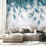 PAPIER PEINT SAPPHIRE BREEZE - 200 X 140 CM - GRIS ET VERT