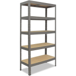 SHELFPLAZA - PRO 230X110X30 CM ÉTAGÈRE CHARGE LOURDE GRIS / ETAGERE METAL 5 PLATEAUX / CAPACITÉ D' ÉTAGERE MÉTALLIQUE 200KG / MEUBLE ETAGERE