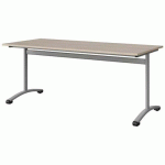 TABLE MALIBU 180X80 T6 DL STRA ABS ACACIA/GRIS 9006 - MANUTAN EXPERT