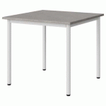 TABLE MALIBU 80X80CM T5 4P STRA ABS BÉTON F186/BLC 9016
