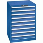 ARMOIRE BLEU SÉCU. 717X725X1000 AVEC 9 TIROIRS 200KG - LISTA