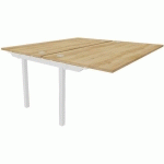 BENCH 2 POSTES 180X163CM SUIVANT CHÊNE NEBRASK BLANC PARTAGE