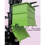 BENNE À FOND OUVRANT PEINTE SUR SOCLE OU SUR ROUES