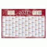 CALENDRIER ANNUEL MURAL ANNÉE 2026 - 13 MOIS RECTO / BLANC VERSO - 43 X 65 CM - ROUGE