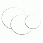 DISQUE PLAT EN CARTON FESTONNÉ D.23 CM CARTON BLANC (VENDU PAR 250)