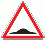LOT DE 3 - PANNEAU DANGER - RALENTISSEUR DOS D