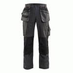 PANTALON DE TRAVAIL ARTISAN ÉTÉ GRIS FONCÉ/NOIR TAILLE 46L - BLAKLADER