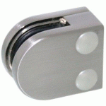 PINCE À VERRE 8 MM POUR GARDE CORPS – SUPPORT ARRONDI - ZAMAK BROSSÉ DESIGN PRODUCTION