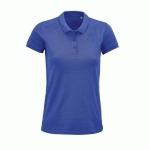 POLO PERSONNALISABLE FEMME COTON ORGANIQUE BIO ROYAL