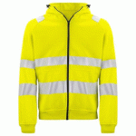 PROJOB 6132 SWEATSHIRT FULL ZIP CAPUCHE - EN ISO 20471 CLASSE 3 JAUNE/NOIR - TAILLE S