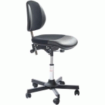 SIÈGE ATELIER DUO - IMITATION CUIRTISSU 3D - MEDIUM - NOIR - GLOBAL PROFESSIONAL SEATING