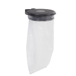 SUPPORT SAC POUBELLE MURAL ROSSIGNOL COLLECTRAP ESSENTIEL GRIS AVEC COUVERCLE 110 L