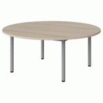 TABLE MALIBU Ø 120 T1 4P STRA ABS ACACIA/GRIS 9006