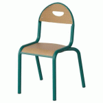 CHAISE MALIBU 4P T2 - ASS/DOS HÊTRE / ACIER BLEU 5018 - MANUTAN EXPERT