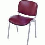 CHAISES CLUNY ACCR.SOUDÉE PIED ALU PVC M2 BORDEAUX