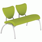 CHAUFFEUSE AINHOA 2 PLACES PIÈTEMENT GRIS TISSU COLORIS PISTACHE - MANUTAN COLLECTIVITÉS