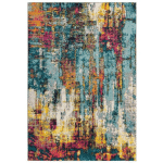 FLAIR RUGS - TAPIS MODERNE COURTES MÈCHES RAYÉ RECTANGLE ABSTRACTION MULTICOLORE 66X230 - MULTICOLORE