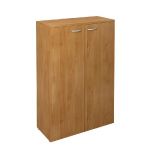 MEUBLE MI-HAUT PORTES BATTANTES PRONTO - L.80 X 35 X H. 120 CM - FINITION AULNE