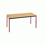 TABLE MULTI-USAGES HÊTRE L 140 X P 70 CM - ÉCO - PIÉTEMENT ROUGE