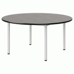 TABLE MALIBU Ø 120 T3 4P STRA BÉTON F186/NOIR BLC 9016