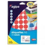 AGIPA ETUI DE 400 PASTILLES ROUGE DIAMÈTRE 24 MM