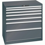 ARMOIRE 7 TIROIRS 1023X725X1000MM-CHARGE 75KG-NOIR - LISTA