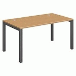 BUREAU DROIT TEAM LINE HÊTRE L 140 CM PIÉTEMENT ANTHRACITE