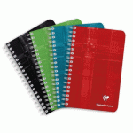 LOT DE 5 - CARNET RELIURE INTÉGRALE 11X17CM 90 FEUILLES UNI COULEUR ALÉATOIRE - ASSORTIS