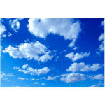 PAPIER PEINT INTISSÉ PREMIUM CIEL NUAGES - PEINTURE MURALE GRAND - DIMENSION HXL: 190CM X 288CM