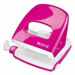 PERFORATEUR DE BUREAU 2 TROUS WOW LEITZ - CAPACITÉ 30 FEUILLES - ROSE