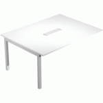 PROLONGATION TABLE RÉUNION TRENDY - 160CM -PIEDS GRIS -BLANC - ARTARREDI