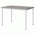 TABLE MALIBU 120X80 T6 4P STRA ABS BÉTON F186/BLC 9016