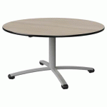 TABLE MALIBU Ø 120 T3 PC STRA ANTIB ACACIA/NOIR GRIS 9006