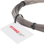 SEILWERK STANKE - 30 M CÂBLE D'ACIER ACIER INOXYDABLE 1,5 MM 7X7 CORDAGE EN ACIER INOXYDABLE INOX V4A A4