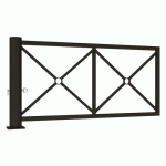 BARRIÈRE TOURNANTE DÉCORATIVE 2.01 M - NOIR 9005 - PROCITY