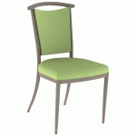 CHAISE 550 ALU ASS/DOS ABAKA TILLEUL - 4P NOISETTE - MOBIDECOR