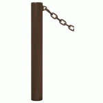 POTELET PROVINCE Ø114 MM CHAINES 1 ANNEAU INOX MARRON 8017 - PROCITY