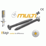 VIS BOIS MULTI+ 3.5X20 /20 TF TX15 ZINGUÉE - BOITE DE 1000 VIS