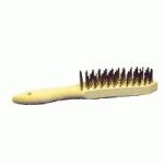 BROSSE À MANCHE MÉTAL ACIER TREMPÉ - LONGUEUR 280 MM - 4 RANGS