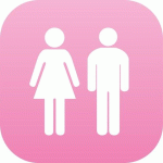 LOT DE 2 - PLAQUE PLEXI MIXTE HOMME/FEMME - 120 X 120 MM - ROSE