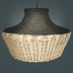 SUSPENSION LAMPE DE PLAFOND DÉCO EN ROTIN NATUREL COMPATIBLE LED E27