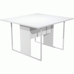 TABLE DE RÉUNION RAZOR 120 CM - BLANC - PIEDS BLANC - ARTARREDI