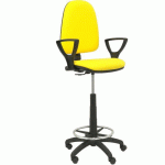 TABOURET AYNA À BRAS FIXE - ROUE NYLON - JAUNE - PIQUERAS Y CRESPO