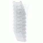 TRIEUR MURAL MODULABLE VERTICAL 8 COMPARTIMENTS A4 - CRISTAL