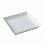 ASSIETTE QUARTZ SOLIA MATIÈRE NATURELLE BLANC 13 X 13 CM (VENDU PAR 200)