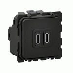 PRISE USB-C DOUBLE 20W POWER DELIVERY À BORNES AUTOMATIQUES CÉLIANE LEGRAND