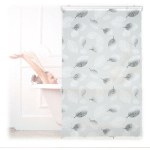 STORE DE BAIGNOIRE, 100 X 240 CM, RIDEAU DE DOUCHE AVEC CHAINE, MONTAGE FLEXIBLE, SALLE DE BAIN, NOIR-BLANC - RELAXDAYS